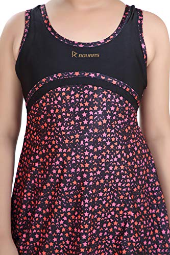 Image of ROVARS Racerback Swimdress with Boyleg Swimming Costume for Girls