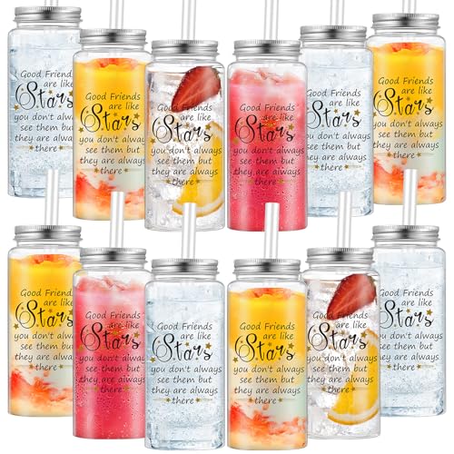 Blushtier 12 Pcs Friendsgiving Gifts Bulk Plastic Friendship Tumblers Good Friends Are Like Stars...