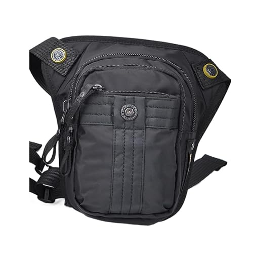 Marsupio Da Gamba Rider Uomo Borsa da gamba Cintura da coscia cadente Moto Viaggio Impermeabile da uomo Borse da cintura MotoNoir