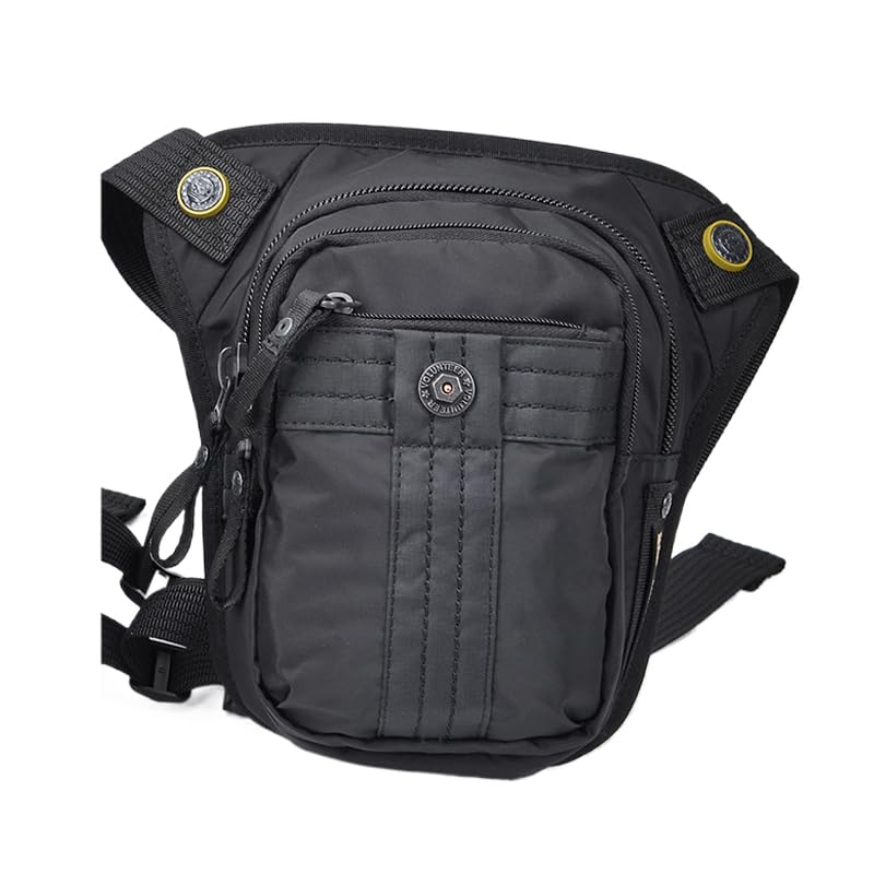 Pernera moto riñonera impermeable negra para moteros y viajes en carretera