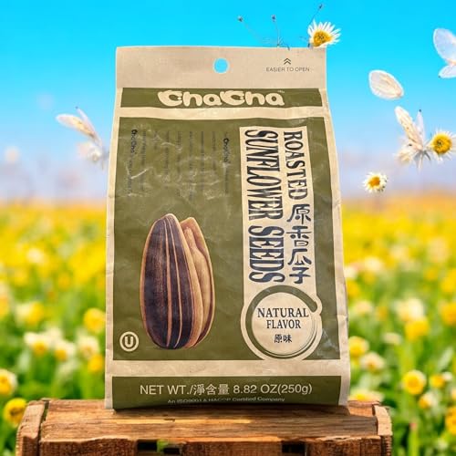 Image of 2 Packs - Natural Sunflower Seeds - Hat Huong Duong Rang Khong Co Gia Vi - 8 Oz per Bag with 2 Bags per Order - Product of Thailand