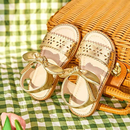 Image of GINFIVE Toddler Girls Sandals Little Girls Kids Summer Shoes Toddler Sandals