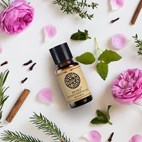 Akarz Jasmine Essential Oil Natural Organic Pure Premium Therapeutic Jasmine Oils For Skin Body Hair Care, Diffuser, Candle,Soap,Making, Diy,Massage Aroma 0.34 Fl Oz (10Ml) #TOP3