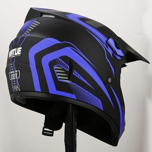 Miniatura 6 de Casco Integral de Motocicleta de Dirt Bike con Guantes, Gafas, Máscara para Adultos y Jóvenes Unisex - Aprobado DOT  FMVSS 218