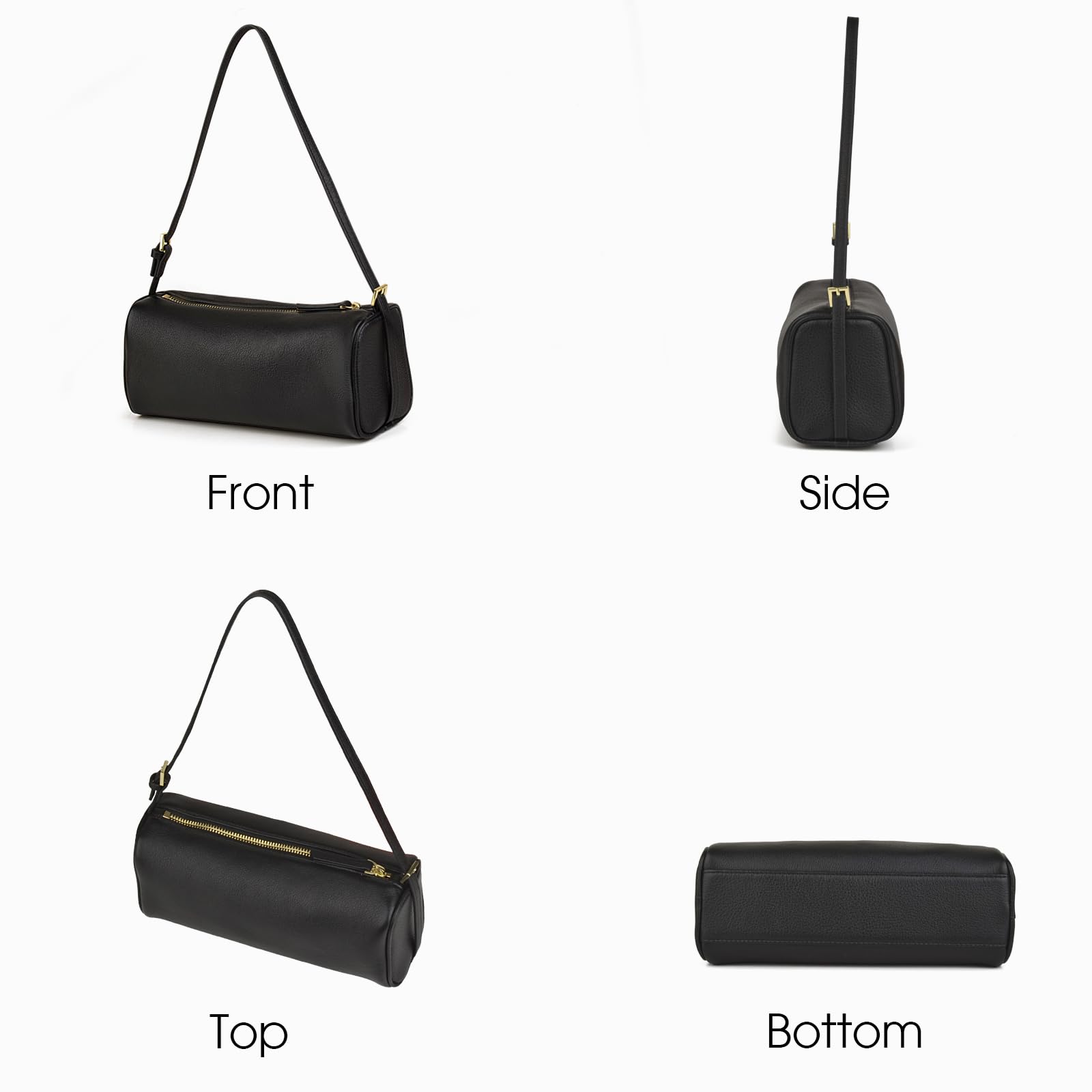 DONNAIN Wysokiej jakości torebki crossbody ze skóry licowej dla kobiet, torba typu beczka i torby hobo dla kobiet z regulowanym paskiem