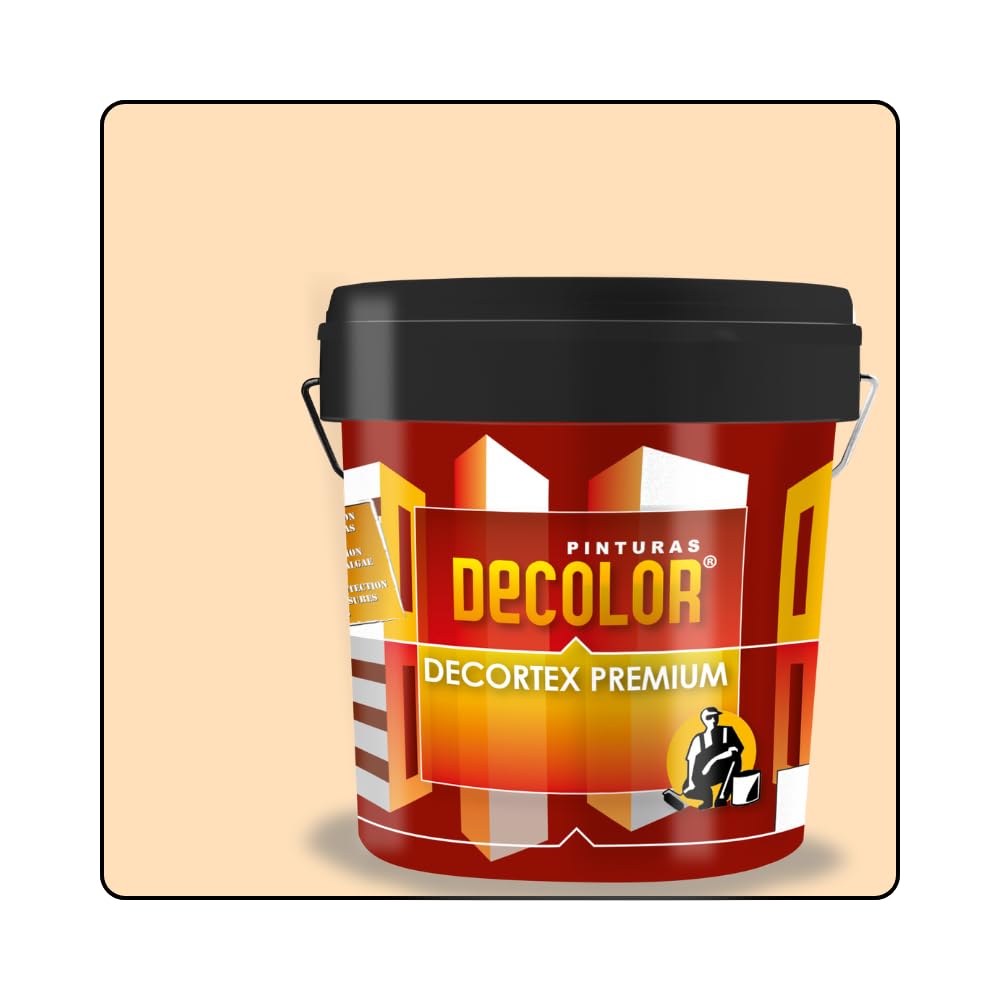PINTURAS DECOLOR DECORTEX LISO PREMIUM - Pintura revestimiento impermeabilizante para fachadas. (4 litros). DAKAR.