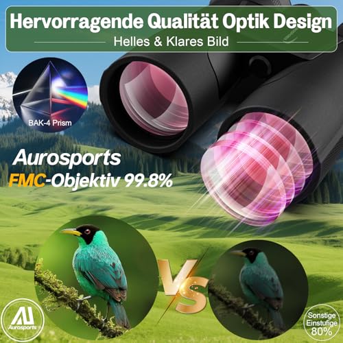 Image of Aurosports 15x56 Binoculars for Adults High Powered Cruise Ship Bird, BAK4
