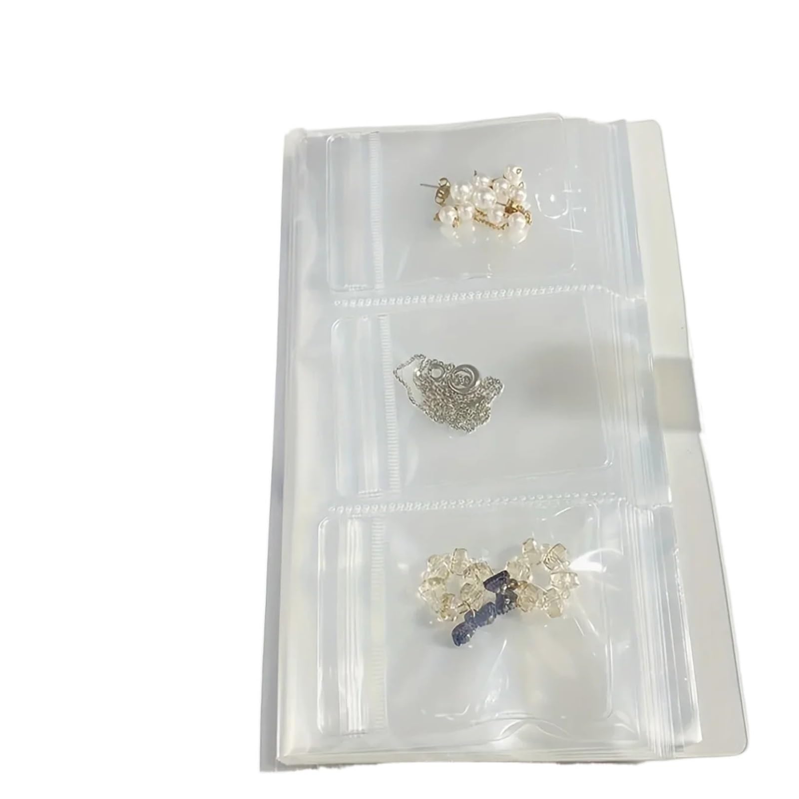 Transparent Jewelry Storage Book Portable Travel Easy View Access Album Photo Bag For Jewellery Organization For Rings Necklace
