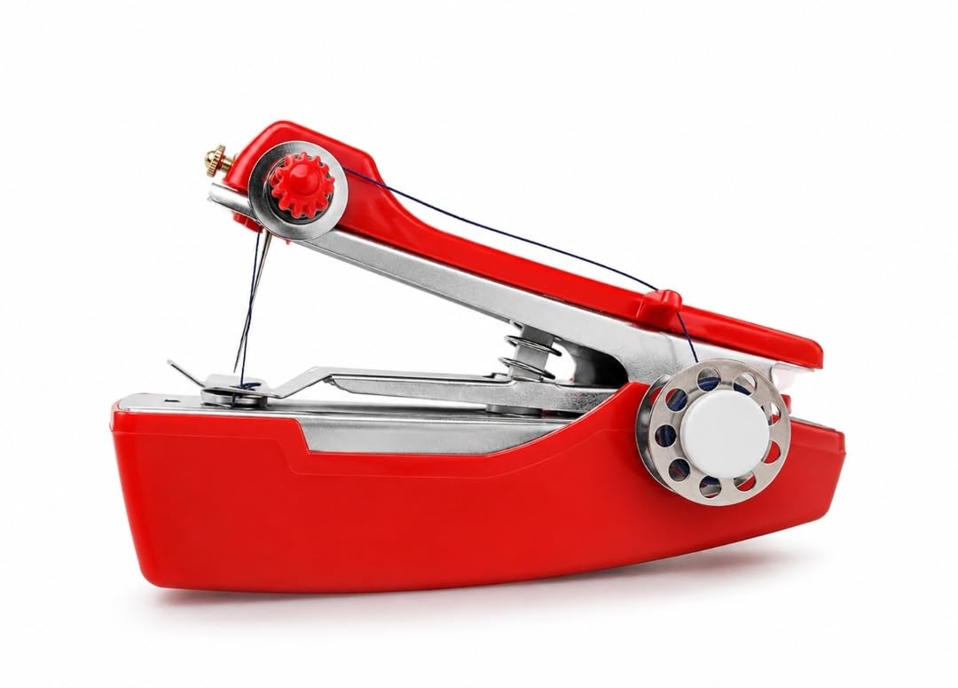 Droyalcreation Handy Stitch Mini Hand Sewing Machine, Portable Stapler Style Handheld Stitching Tool for Quick Repairs and Home Tailoring-image-33