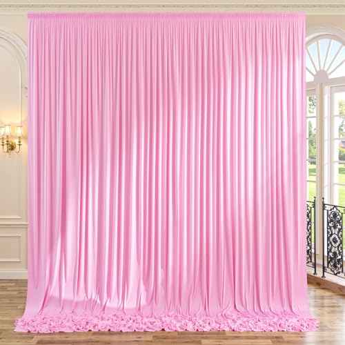Cortinas Fondo Fotográfico Rosa 10ft x 10ft sin Arrugas miniatura 1