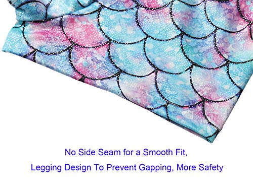 Short metálico para meninas, short atlético com holograma brilhante para dança de torcida, Neon Merm