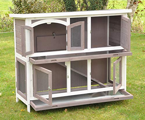 nanook System-Hasenstall Hasenstall Kaninchenstall XXL Meerschweinchenstall Balu erweiterbar draußen wetterfest 120 x 50 x 104 cm