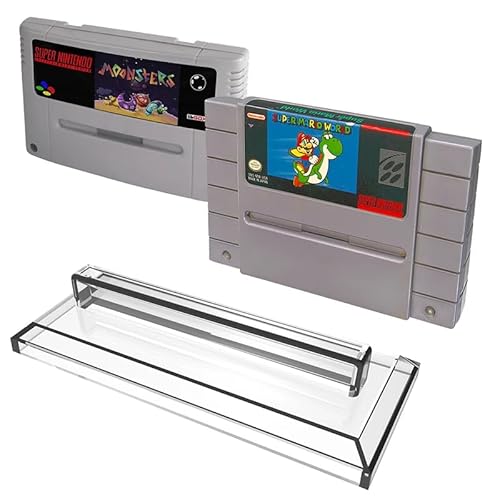 Game Cartridges Holder for Nintendo SNES Clear Game Card Display