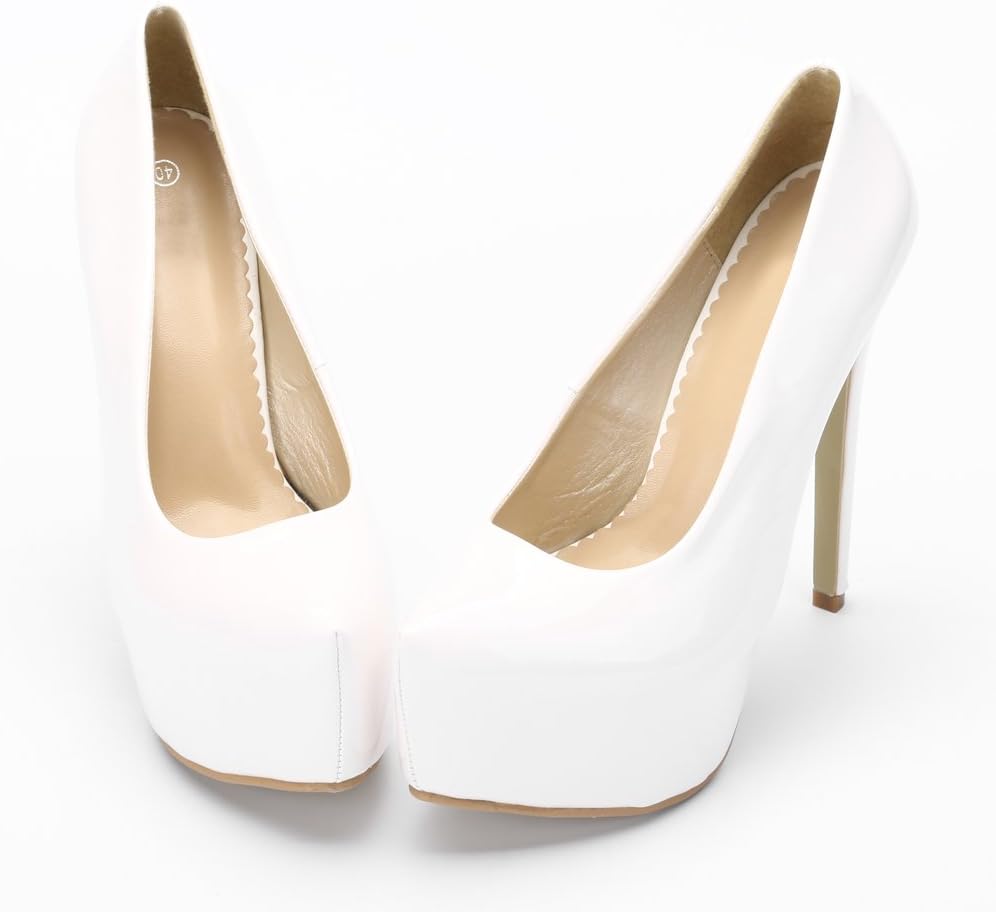 OCHENTA Women's Hidden Platform Stiletto High Heels Slip On Pumps - Image 4