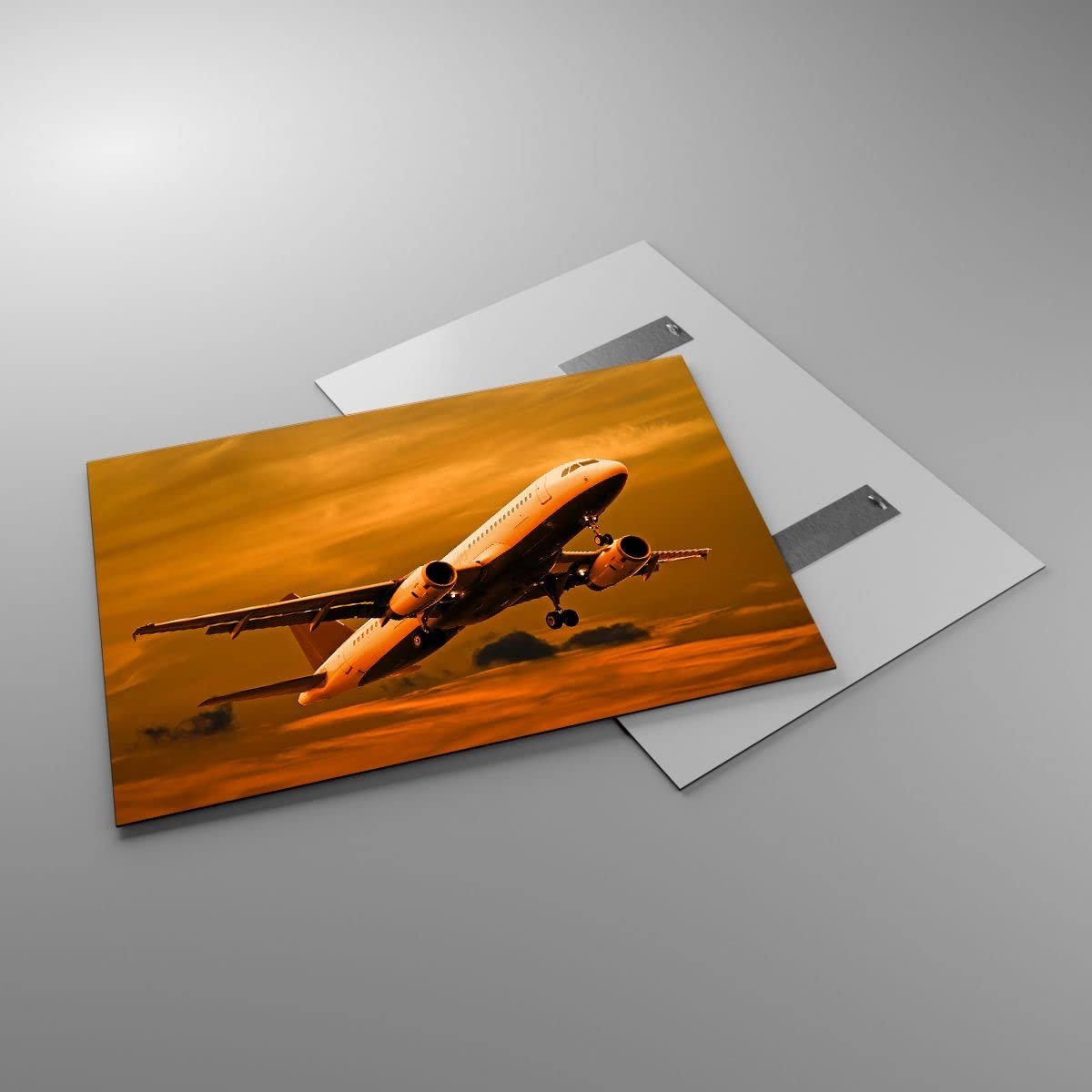 Tableau Décoration Murale Sur Verre 70x100cm - Thème Avion Aéroport - Moderne - Neuf ARTTOR