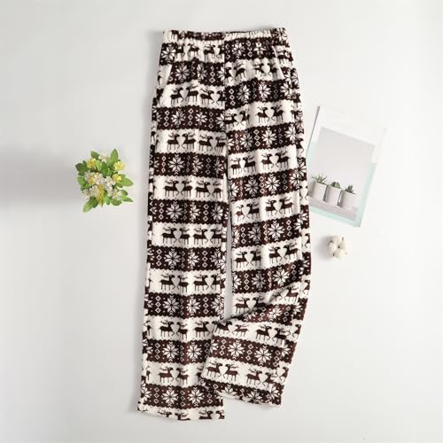 Christmas Pajama Pants for Women Flannel Fuzzy Christmas Tree Sleep Pants - image 2