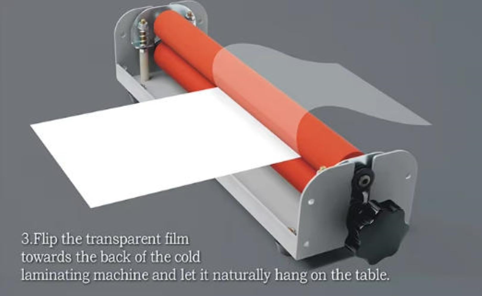 Manuelles Kaltlaminiergerät A4, 12-Zoll Handkurbel Rollenlaminator