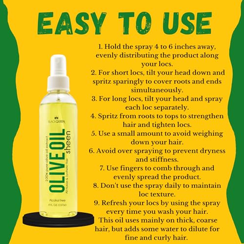 Black Queen Olive Oil Sheen Spray para cabello 4C - Pack de 3 miniatura 7