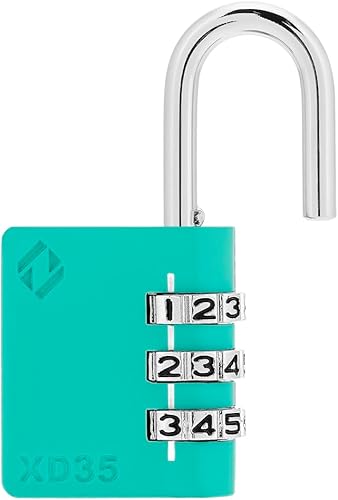 Miniatura 2 de XD35 Candado de combinación de 3 dígitos para gimnasio, deportes, escuela y empleados, al aire libre, caja de herramientas, estuche, cerca y