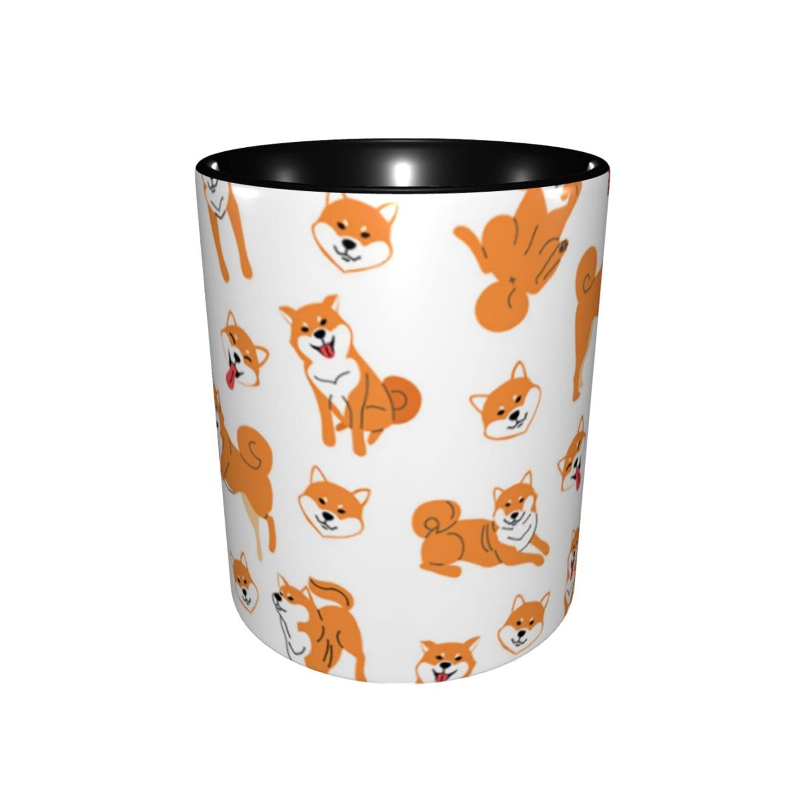 Amazon.co.jp: マグカップ コーヒーカップ 柴犬 犬柄 ハンドル磁器 