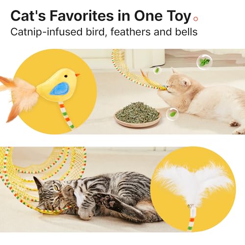 Potaroma Spiral Tunnel Cat Toy, Self Play Collapsible Spring Kitten Tunnel - Image 4
