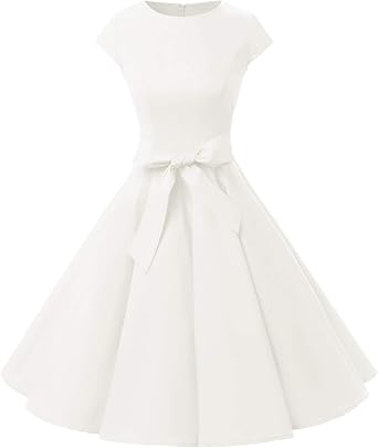 ADOSSAC Robe Vintage Rockabilly de Cocktail Années 50
