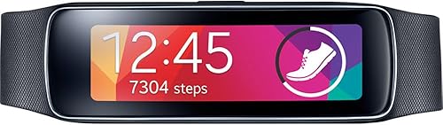 Reloj inteligente y seguimiento de entrenamiento Samsung Gear Fit para dispositivos Samsung, color negro, Gear Fit, Negro
