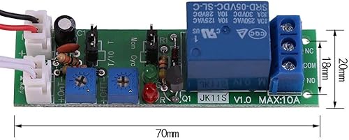 Miniatura 2 de 1 unidad DC 12V24V Tiempos de ciclo ajustables Módulo de interruptor de retardo de encendidoapagado temporizador de retardo Módulo de interruptor 6