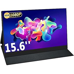 Draagbare Monitor, 15.6 ” FHD HDR 1080P Draagbare Laptop Monitor USB C HDMI GAMING Externe monitor IPS Eye Care…