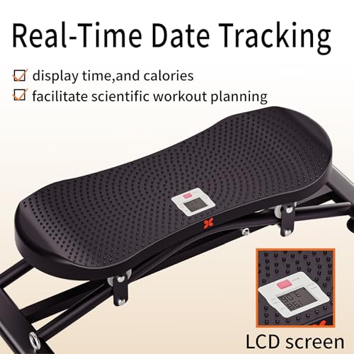 Image of Balance Board for Adults, Rocking Stepper with Resistance Bands, Portable Wobble Board with LCD Monitor, 300 lbs Capacity Ski Trainer for Full Body Workout at Home Gym