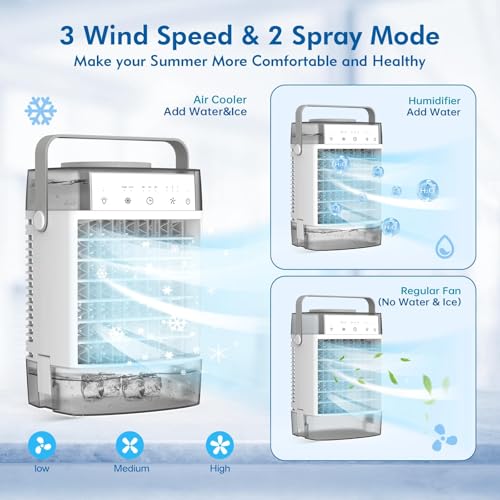 Regras PORTABLE DESK FAN 11 Inch Misting Fan, 2 Mist Mode, 3 Speed Mini Usb Table Fan thumb #4