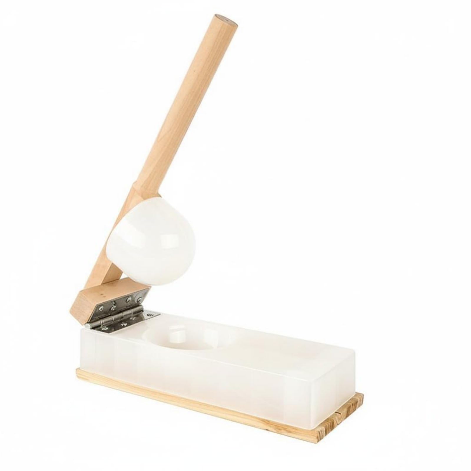 Gralara Teigpresse Holz Teigformer Teigroller Teigstampfer Manuelles Küchentool für Gleichmäßige Teigscheiben für Dumplings Reisspeisen Haushaltsküche, 95x45mm Kunststoff L