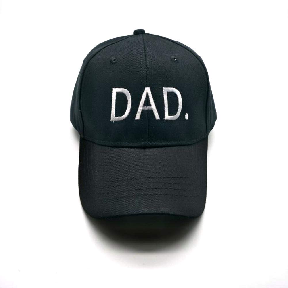Jialu DAD Letter Embroidery Baseball Cap Casual Adjustable Trucker Cap Outdoor Shade Dad Hat (Black)