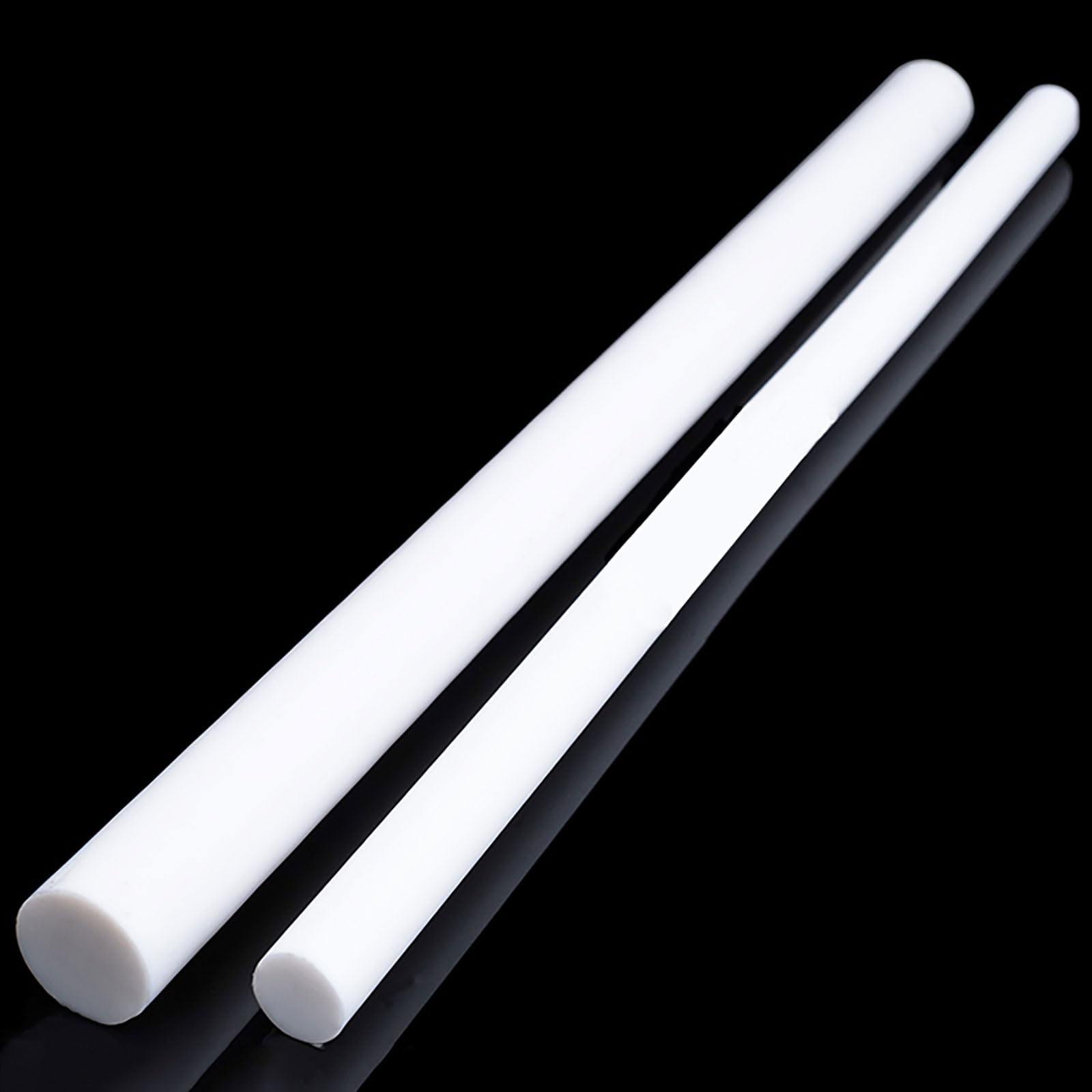 Tiges en PTFE (Téflon) - Lot de 2, 100 cm - Diamètre 5-15 mm, usinables, résistantes aux produits chimiques, antiadhésives, for projets de bricolage et industriels.(5mm)