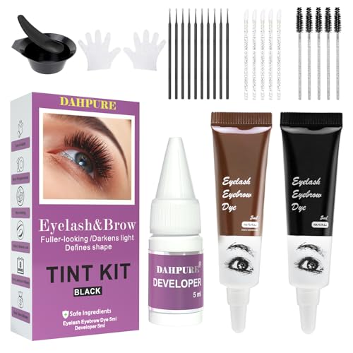 DAHPURE Brow and Lash Color Kit with Natural & Instant Results Safe Ingredients Easy to Use for DIY...