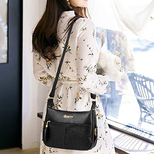 Sac à main femme en cuir PU de haute qualité finition multipoche - 3