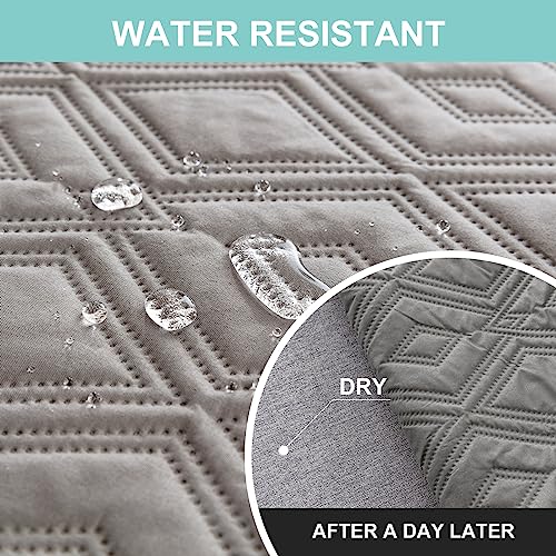 Genina Sectional Couch Covers For Dogs L Shaped Sofa Covers Chaise Lounge Cover Reversible Couch Covers For Sectional Sofa L Shape Furniture Protectors Cover For Pets, Kids (Gray, Large) #TOP1