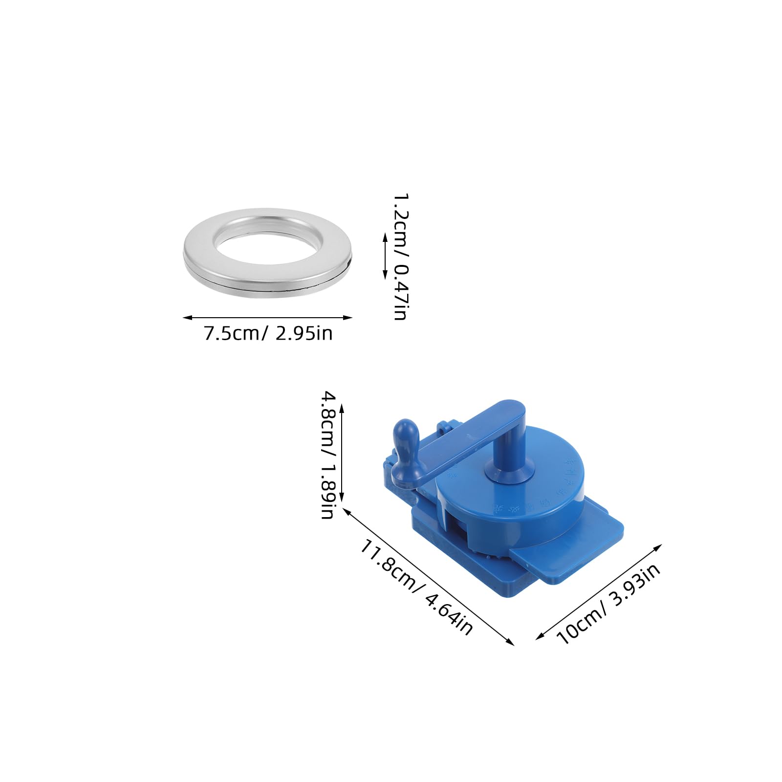 Set di Anelli per Tende in Plastica Argento con Punzonatrice Rotante, Anelli Rotondi Silenziosi per Tende da Bagno e Studio, Compatibilità Versatile