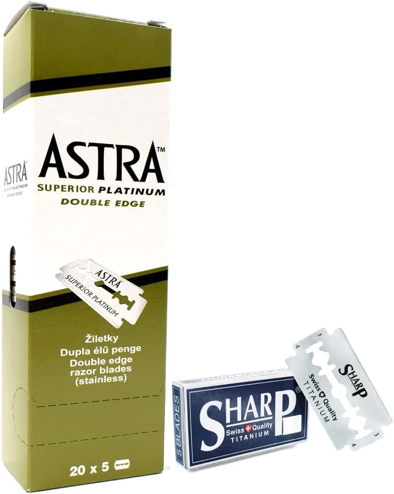 100 cuchillas Astra Platinum y 5 Sharp Titanium