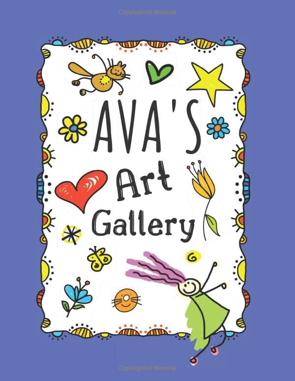 Ava's Art Gallery: Cute Personalized Sketchbook for Girls: 100+ Large Pages for Drawing, Sketching and Doodling