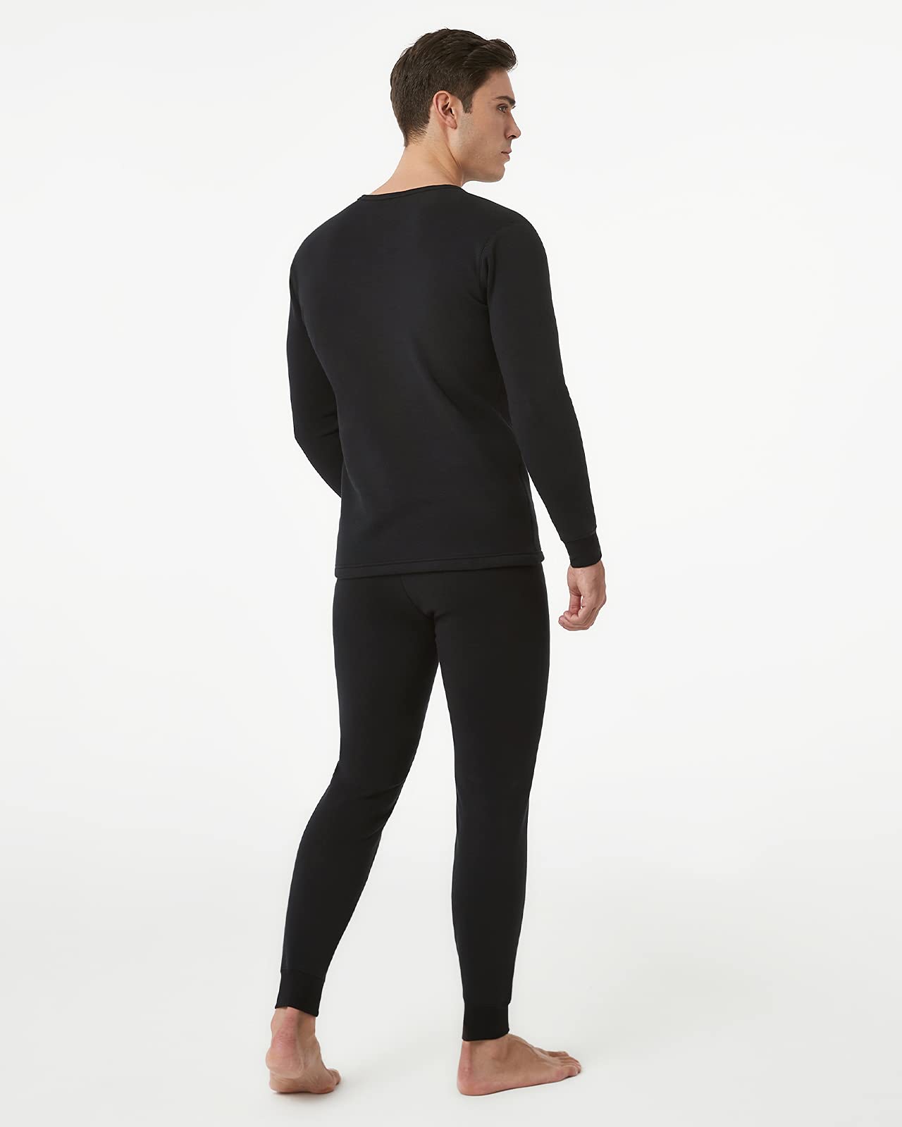 LAPASA Uomo Completo Termico Ultra-Pesante Set Maglia a Maniche Lunghe e Pantaloni Fleece Freddo Estremo M63