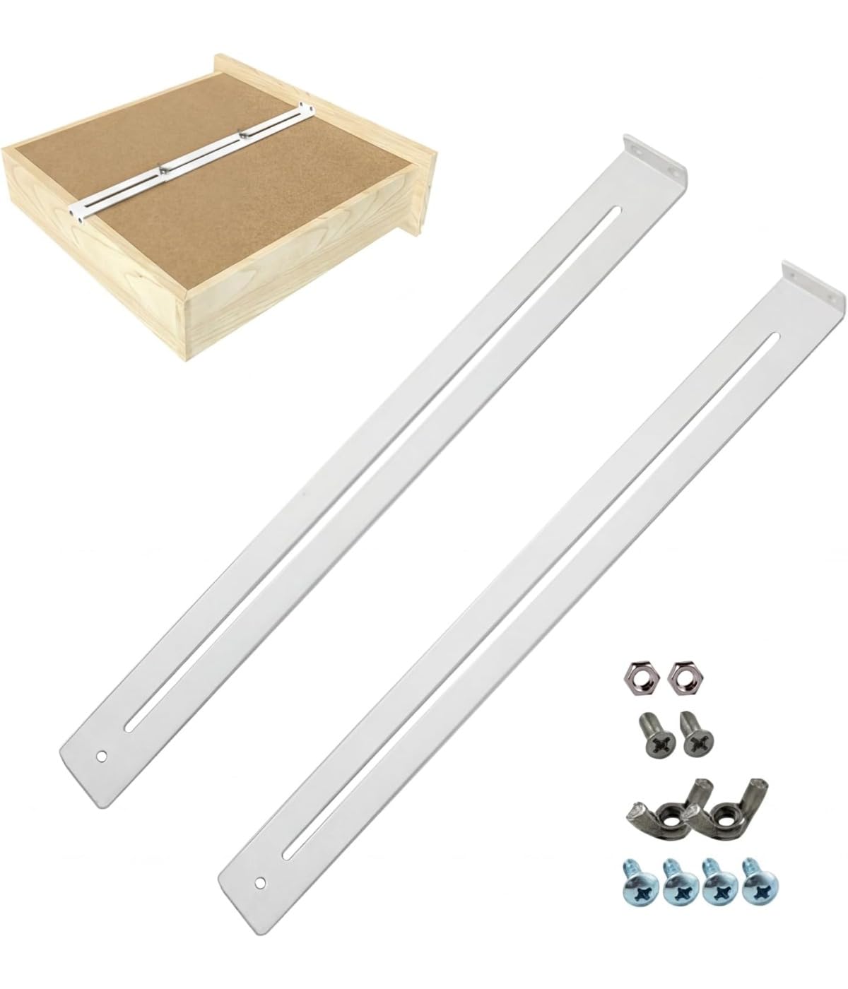 Aygwbyx Silver Drawer Repair Kit Reinforcement Kit Steel Reinforcement Bracket For Sagging Repair 1 Set (A)