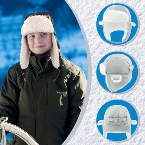 Image of BAVST Winter Trapper Hat for Boys Girls Waterproof Warm Baby Toddler Ushanka Fleece Beanie Hats for 6M-6T