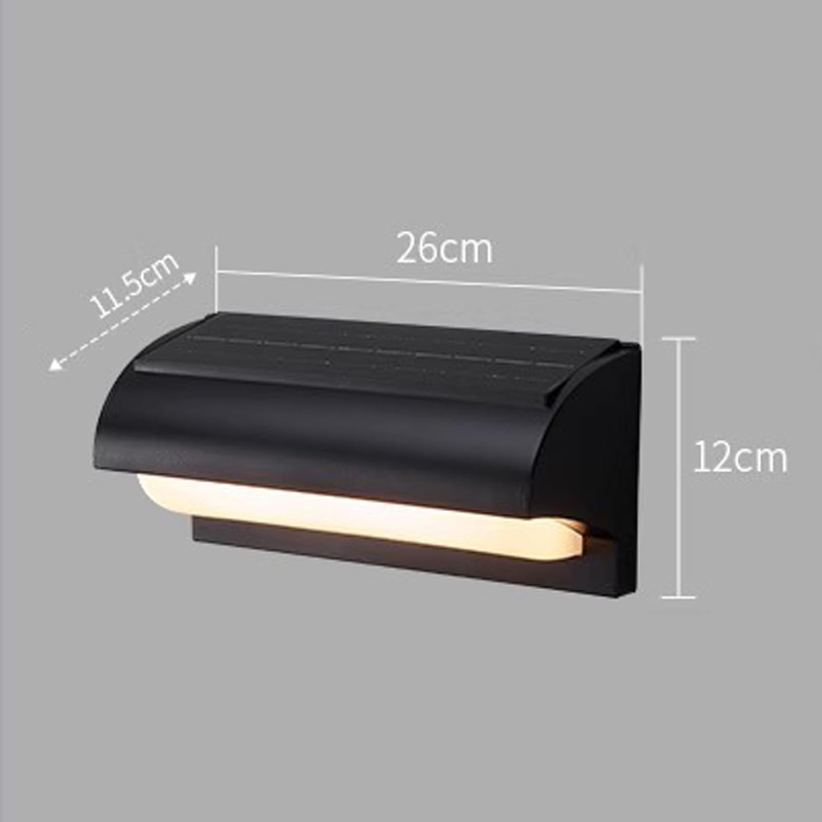 Zewnętrzna lampa ścienna LED solarna lampa ścienna z pilotem oświetlenie ścienne z czujnikiem ruchu, nowoczesna lampa ścienna akrylowa na taras, korytarz, garaż (1 sztuka)