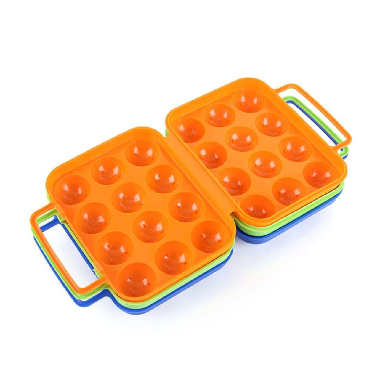 GLEAVI 3 Stücke Kunststoff Träger Schloss 12 Eier Lagerung Box Robust Rack Für Küche Outdoor Camping