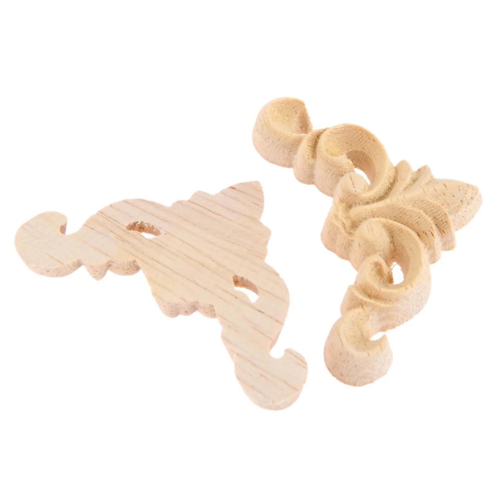 50 pezzi 4 cm angolo in legno intagliato mobili per la casa decorazione artigianato porta a muro sculture in in