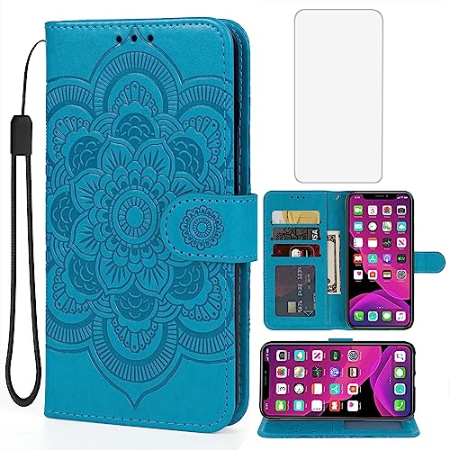 Étui portefeuille iPhone 11 Pro bleu idéal pour vos sorties urbaines