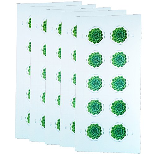 United States Postal Service Folha Verde Suculenta De 10 Selos Postais Internacionais De Primeira Cl