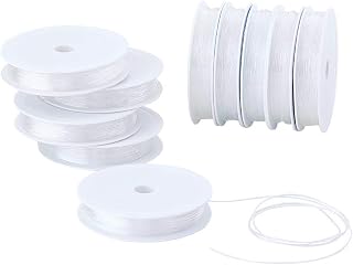 Elecrelive 0.8mm Clear Elastic Stretch Crystal Thread String Cord for Jewelry Making and Craft Bracelet Beads DIY Necklace Making - 5m/roll Total 10 Rolls