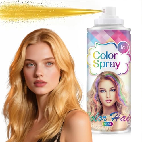 Temporary Hair Color Spray for Women and Girls, Temporary Hair Color Wax, Natural Hair Coloring Strong Style Gel Cream Hair Dye Spray for Halloween, DIY, Cosplay, Party (Blonde)